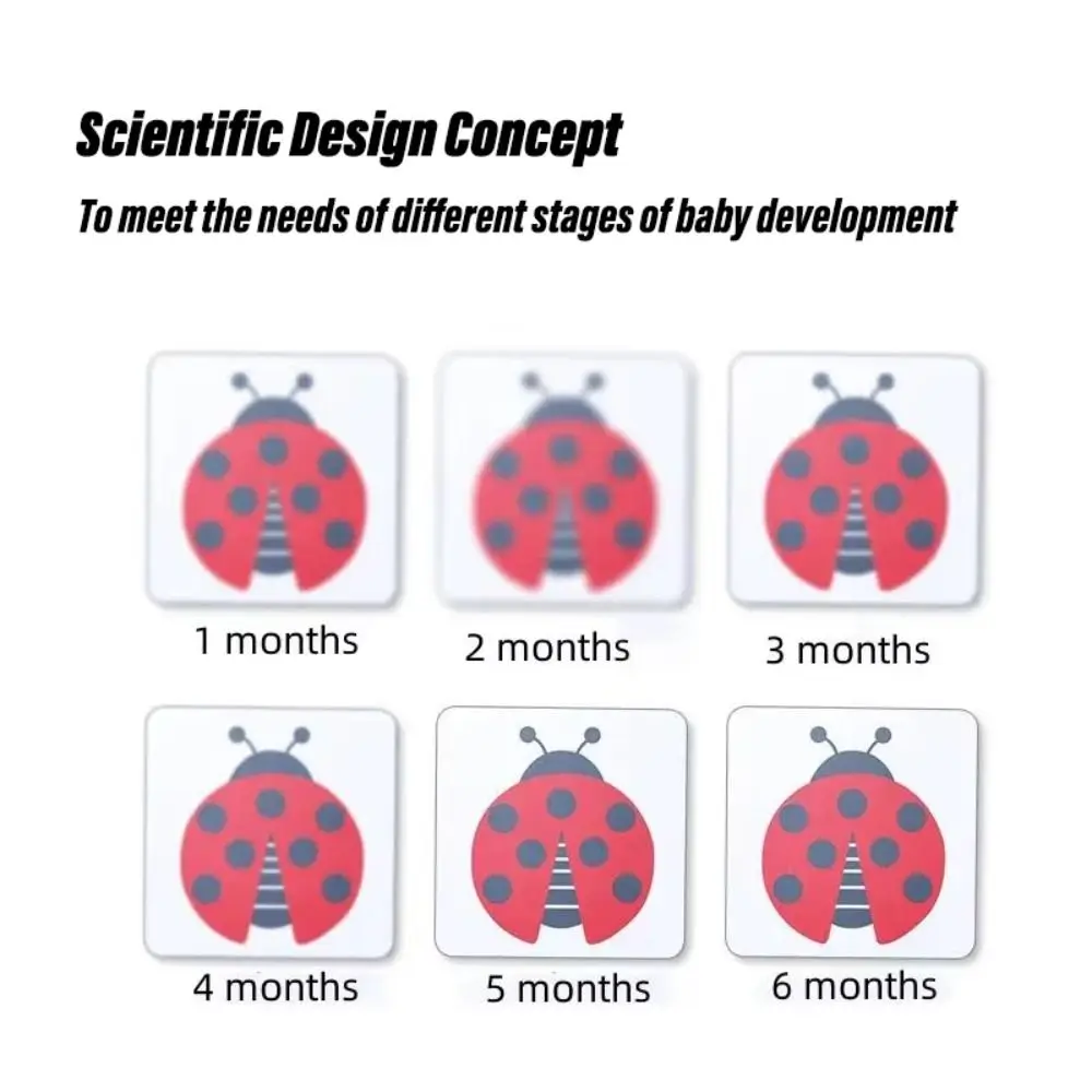 Cartões de estimulação visual do bebê de papel jogos de visão montessori flashcards de alto contraste em miniatura requintado cartões flash do bebê