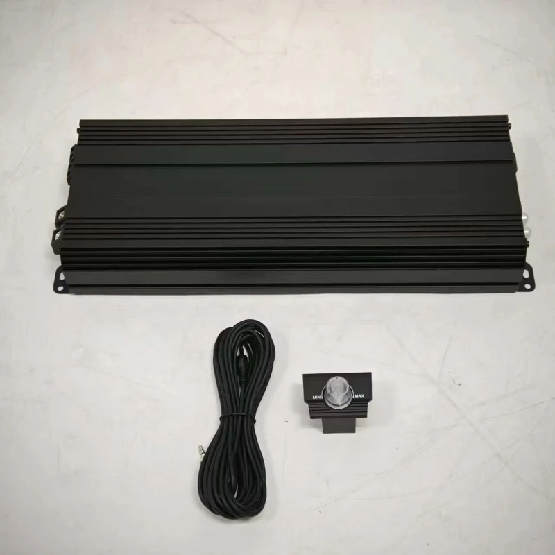 Monolithic automotive subwoofer amplifier, original equipment manufacturer sound system