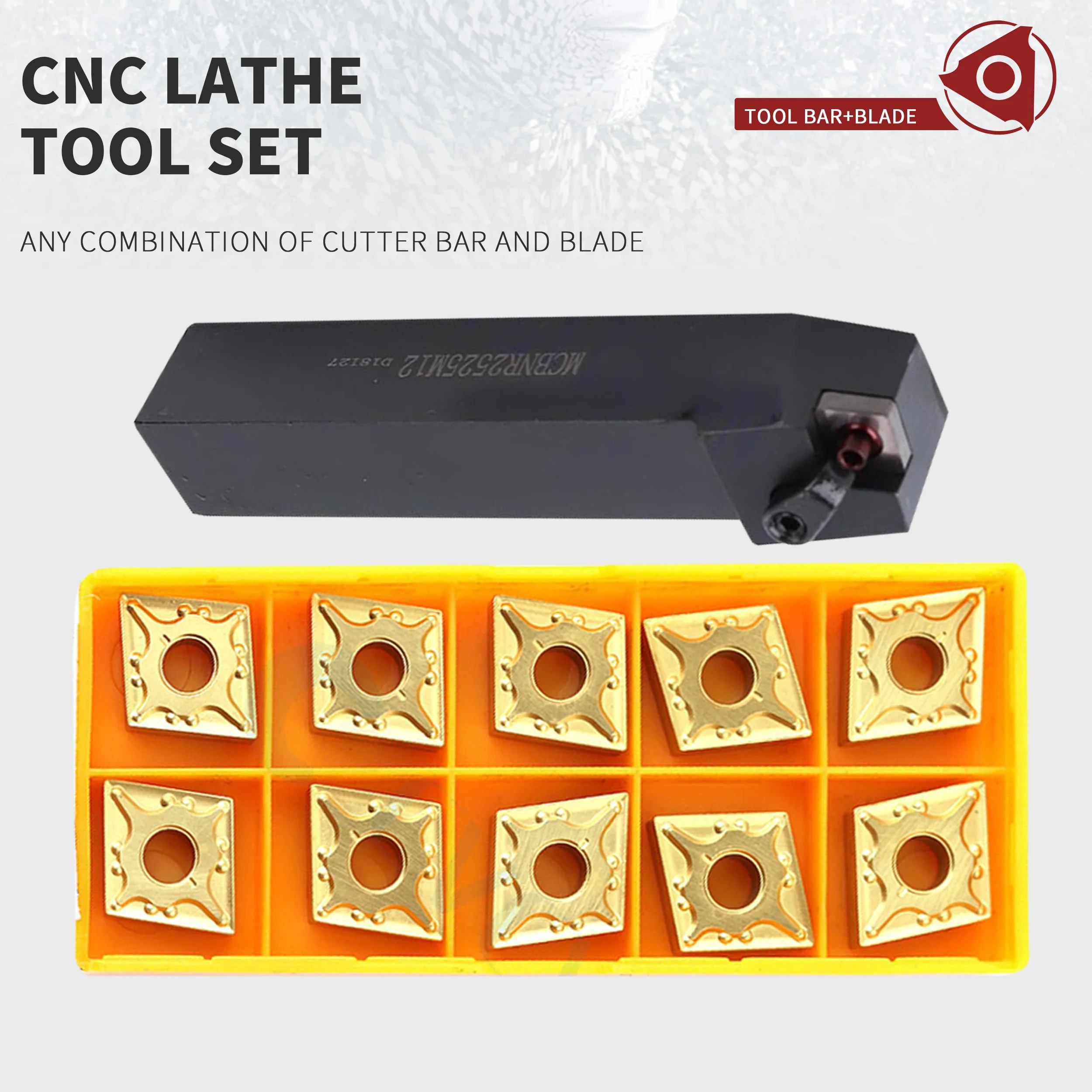 MCBNR2020K12 MCBNL2020K12 MCBNR2525M12 MCBNL Bền Bên Ngoài Dụng Cụ Xoay Giá Đỡ CNMG Lớp Phủ Carbide Miếng Tiện Dụng Cụ