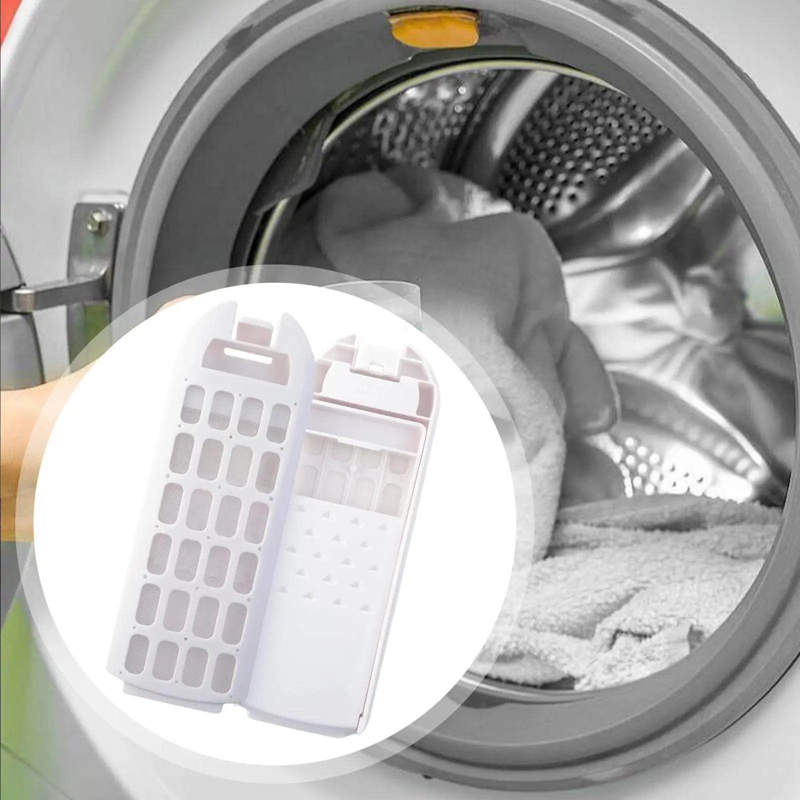 Washer Lint Filter Replacement Set White Mesh Filtration for Applicable Washing Machine Models Easy Care