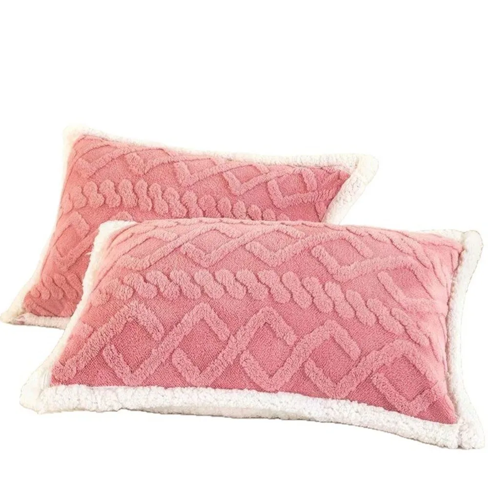 New Warm Pillow Cases Soft Velvet Cozy Skin-friendly Pillow Cover Thickened Dual-sided Cushion Cover Winter