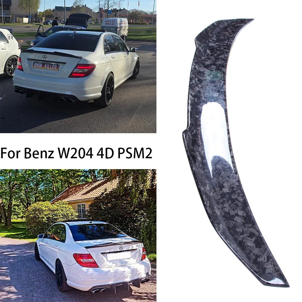 

For Mercedes-Benz C-Class W204 4Door PSM2 Style Forged carbo Fiber Rear Spoiler Trunk Wing 2007-2014