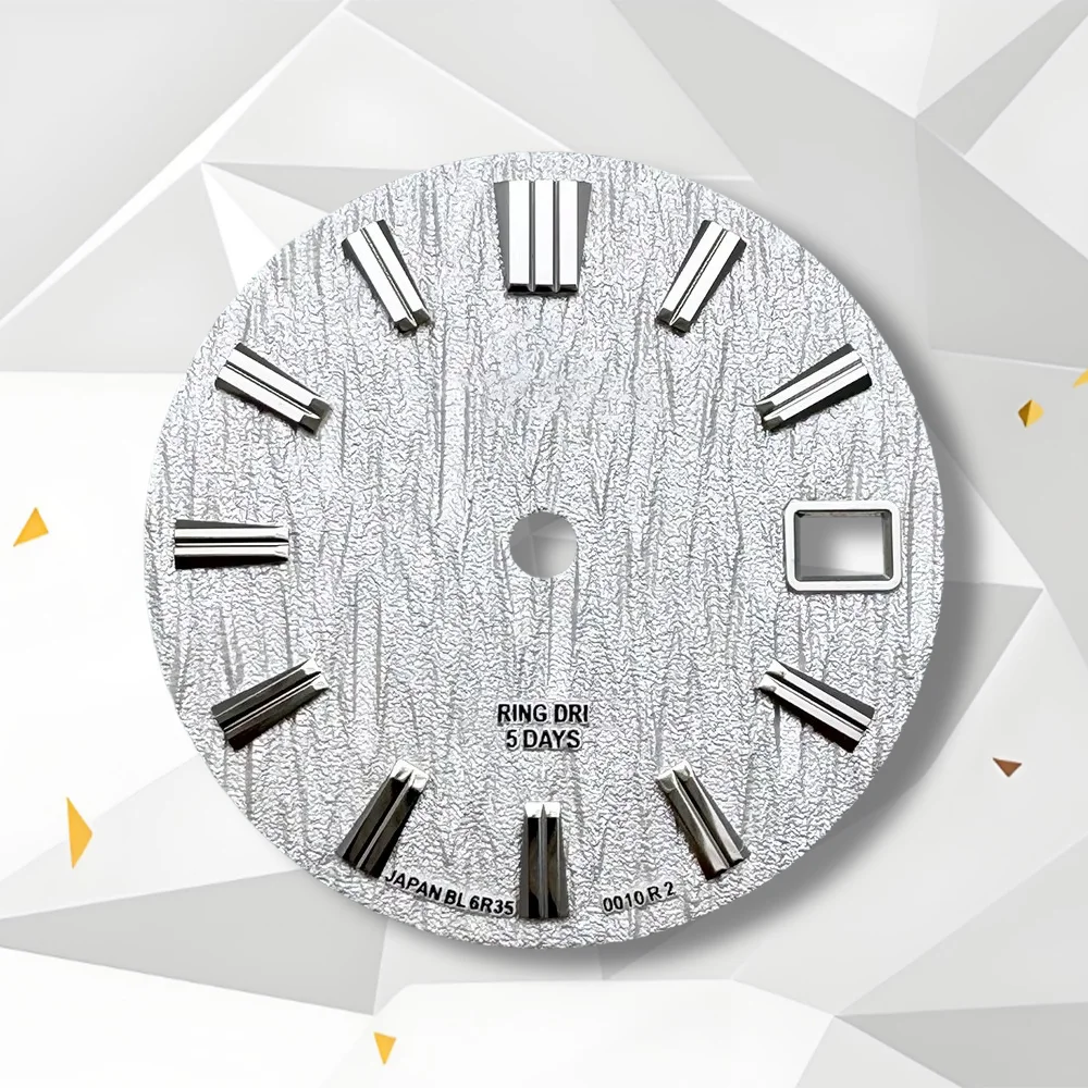 High Quality 28.5mm GS Logo Glacier Dial Suitable For NH35/NH36 Japan Movement Watch Modification Accessories