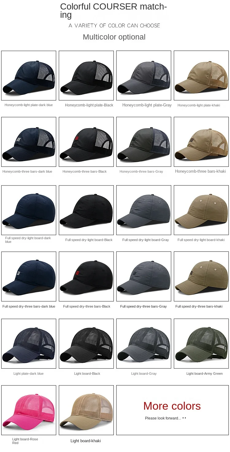Großen Kopf Mann Plus Größe Baseball Kappe Männer Sommer Dünnen Stoff Mesh Sonnenhut Männliche Snapback Hüte M 55-60cm L 60-65cm gorras hombre – Detail 6