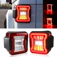 2 luces traseras LED para coche para Jeep Wrangler JL 2018-2024, lámpara de freno trasero, señal de giro, luz de marcha atrás DRL
