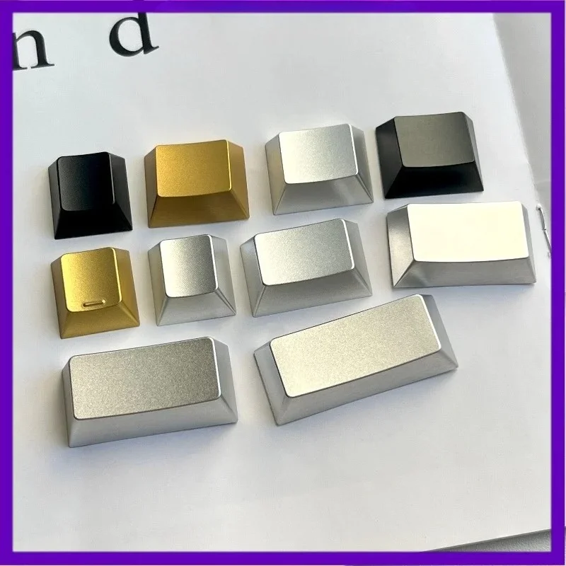 Original Uncarved Metal Keycaps Custom Single Keycaps R1/R2/R3/R4 Cherry Profile 1.25U 1.5U Keycaps Mechanical Keyboards Gifts
