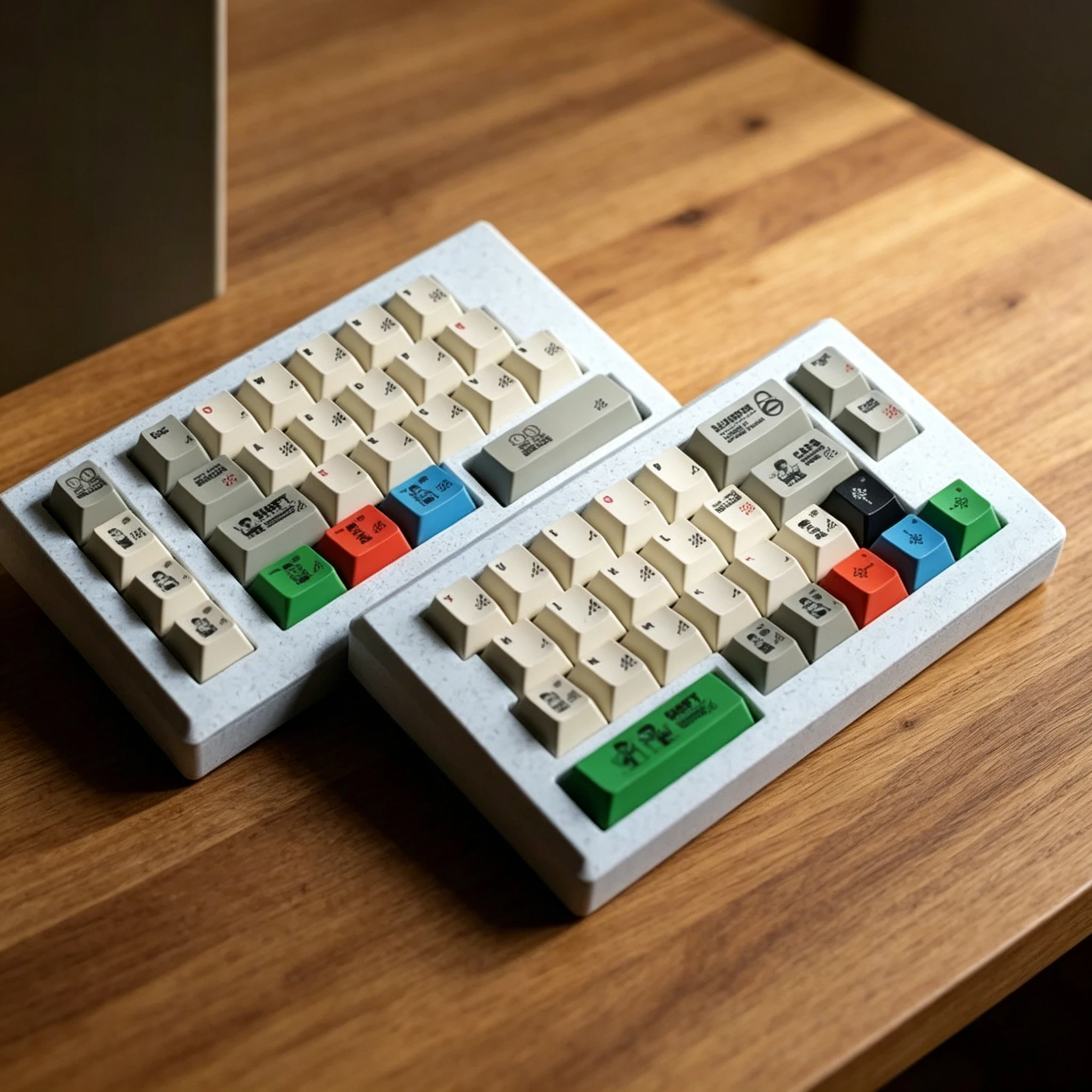 Jin55 Split Keyboard Kit Customization Single Mode 2.4G Wireless Hot-Swap 3D Printed Case Ergonomic Office Gaming Keyboard DIY