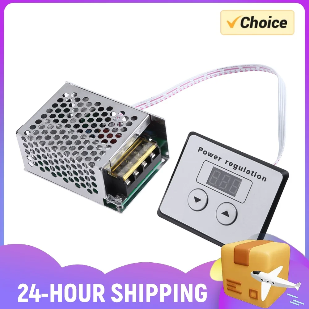 4000W 220V AC SCR Voltage Regulator Dimmer Thermostat SCR Control Electric Motor Speed Controller High Power Voltage Regulator