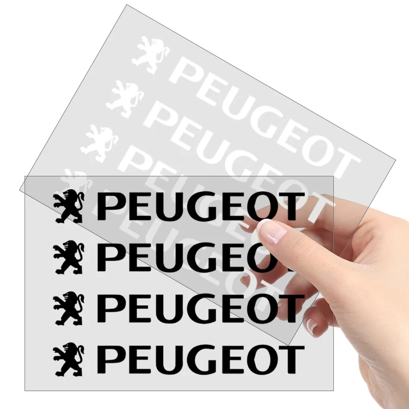 4Pc Car Door Handle 3D Stickers Tire Rear View Mirror Decals Styling For Peugeot 406 306 4008 307 Traveller 206 308 205 206CC