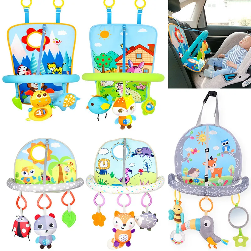 

Car Seat Toys for Baby Infant Activity Center Carseat Toys Baby Stroller Crib Hanging Rattles Toys Sensory Baby Toys 0 12Months