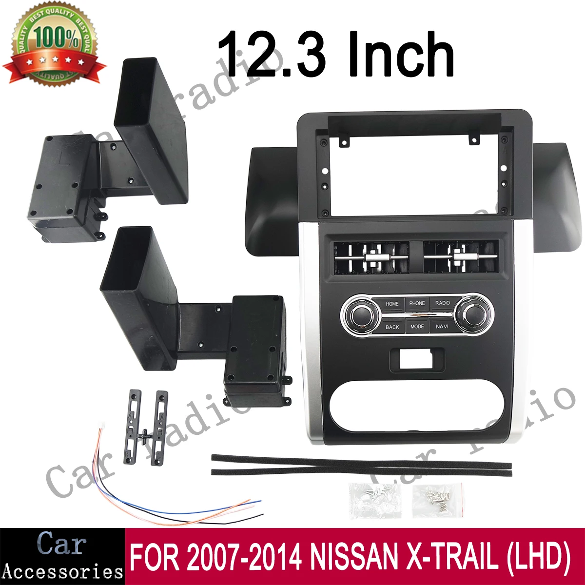 

For 2007-2014 NISSAN X-TRAIL (LHD) 12.3 Inch Car Radio Android Stereo Frame Player Head Unit Fascia Panel Dash Board Cover