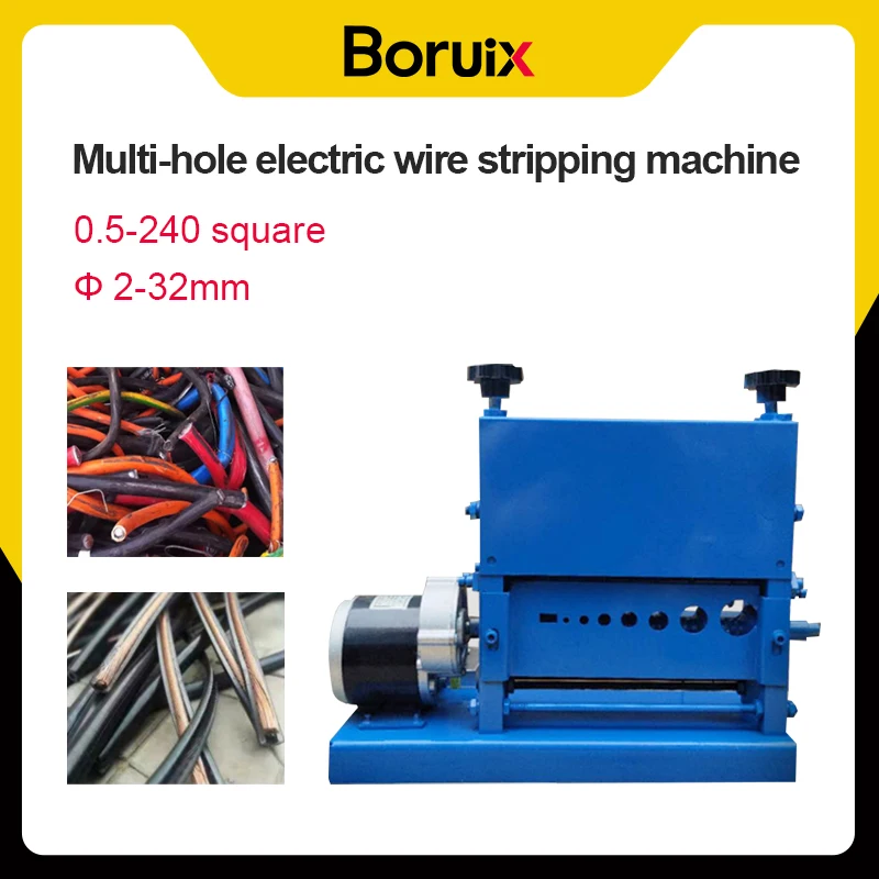 0.5-240mm² Square Small double knife  Multi Hole computer Electric Wire Stripping Machine High precision speed practicability