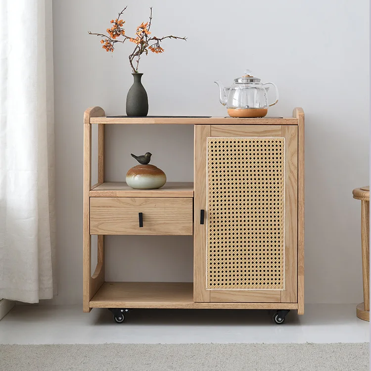 Household tea table simple kung fu small tea cart kettle integrated tea cabinet office side cabinet