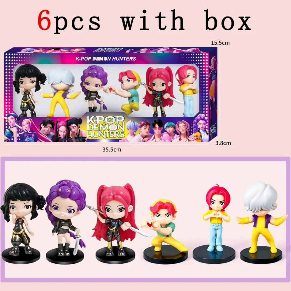 KPOP ウィッチハンティンググループ、サジャボーイズ、スーパースター ルミ PVC アクションフィギュア おもちゃ アニメ フィギュア ドール ファンへのギフト用 HOT 6個セット