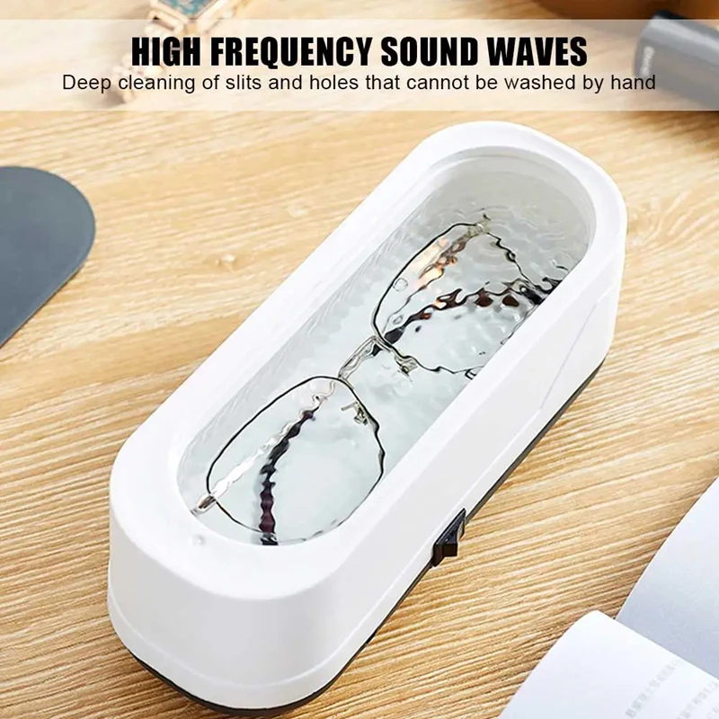 Ultrasonic Cleaning Machine 45KHz High Frequency Vibration Cleaner for Ring Glasses Makeup Brush Watch Household Cleaning Device