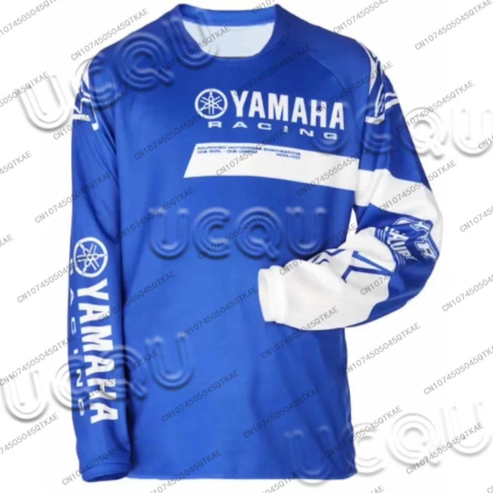 Yamaha Amigny Blue White MX Off Road Jersey New Men's And Women's Quick Drying Tops Off-road Motorcycle Riding Clothes Sport Top