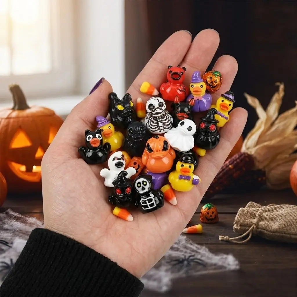 10/60 Stück Mini-Entenfiguren aus Kunstharz, Versteckspiel-Set, Miniatur-Dekoration für Halloween-Partygeschenke, DIY-Feiertagsdekoration, Geschenke – Detail 9