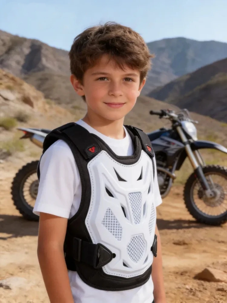 VEMAR Kids Youth Motocross Armor Vest Chest Back Protector All-Season Dirt Bike MTB Riding Protective Gear for Children