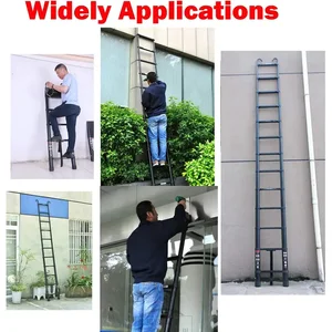 سلم تلسكوبي من الألومنيوم 3.2 م / 10.5 قدم مع خطاف قابل للإزالة ، سلم علية محمول قابل للطي بسعة 330 رطلا ، EN131 أعلى 8 مبيعات سلم تلسكوبي من الألومنيوم - No8