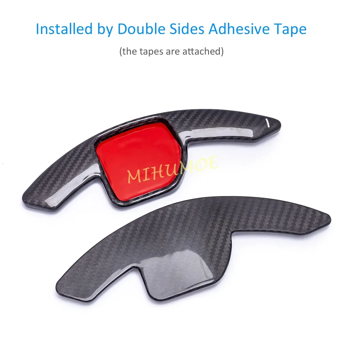 Extension de palette de volant en fibre de carbone véritable, accessoires de manette de vitesse, noir, Audi A3 A4 B8 A5 horizon C7 A7 A8 Q3 Q5 TT