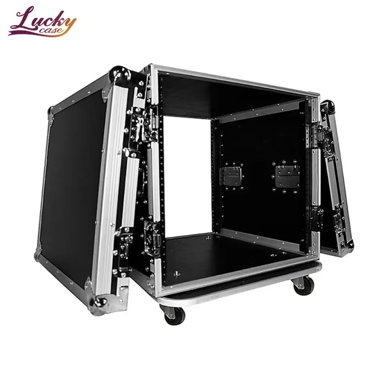 

Heavy Duty 10U Aluminum Rack Case 19 Inch Amp Rackmount Road Box With Caster Wheels Shockproof Equipment Cabinet