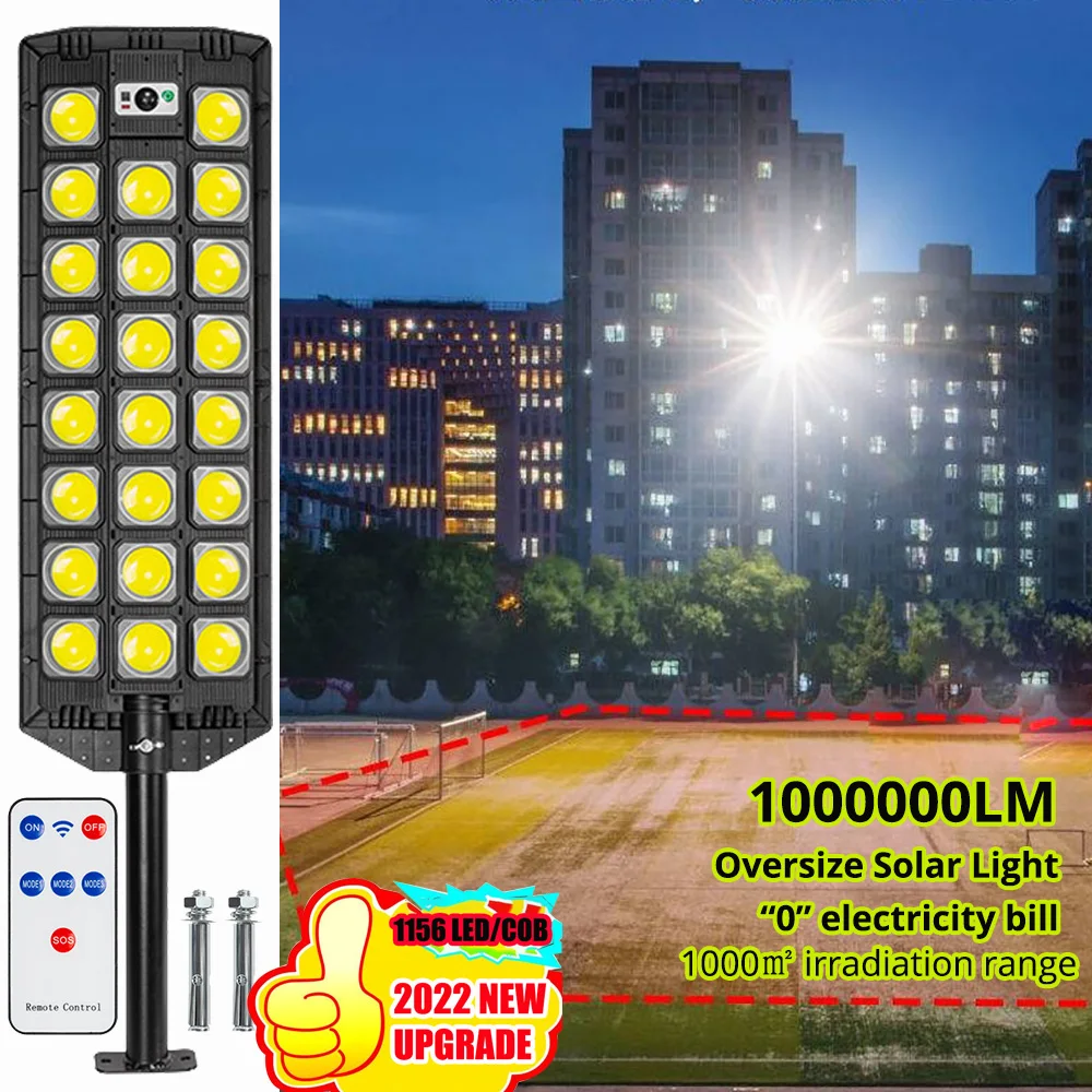 recem atualizar 500w solar jardim rua ao ar livre inducao radar luz solar ipx8 ao ar livre luzes solares jardim quintal lanterna 2023 01