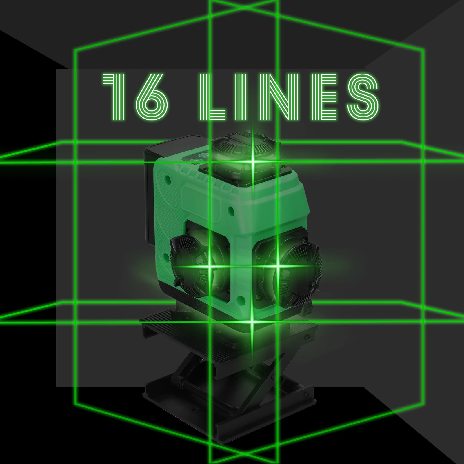 16 خطوط مستوى الليزر 3 ° آلة التسوية الذاتية القابلة لإعادة الشحن أداة تسوية بطارية ليثيوم متعددة الاتجاهات ملصق حائط أرضي #3