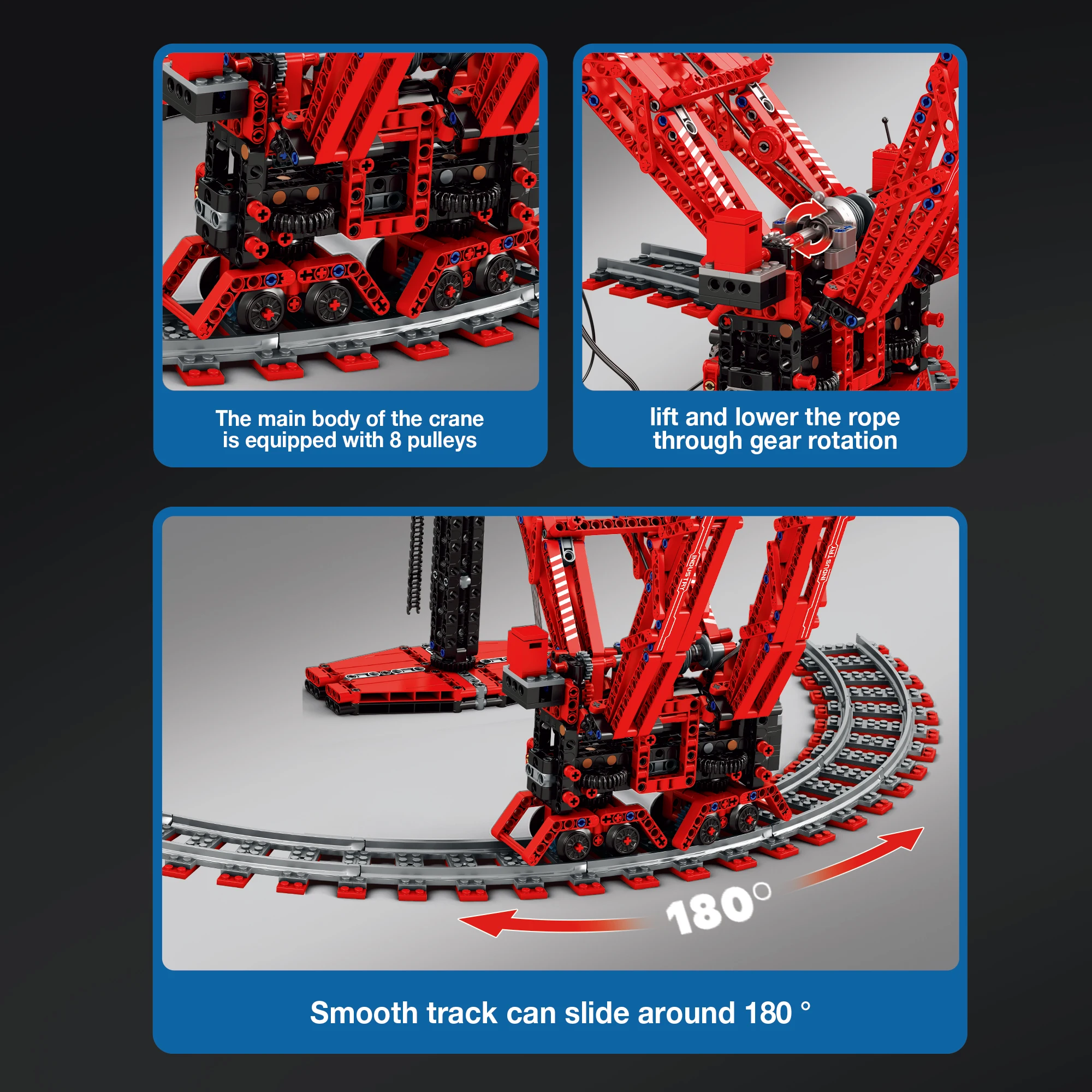 Moc 1196 pçs guindaste veículo de construção blocos motorizado modelo técnico kit presente para crianças presente de natal