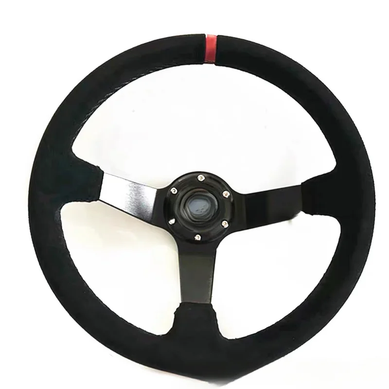 For Universal 14 Inch Quick Release Racing Steering Wheel Four Rings Embroidery Steering Wheel With Steering Wheel Horn Cov
