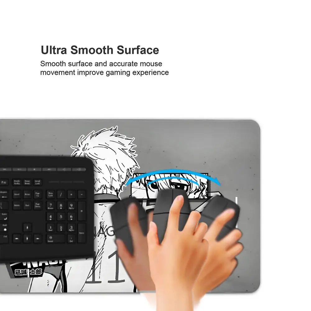 لوحة الماوس اليابان أنيمي الأزرق قفل ناجي Seishiro ماوس ألعاب الكمبيوتر لوحة المفاتيح البساط أبيض وأسود محمول الألعاب الملحقات حصيرة مكتبية