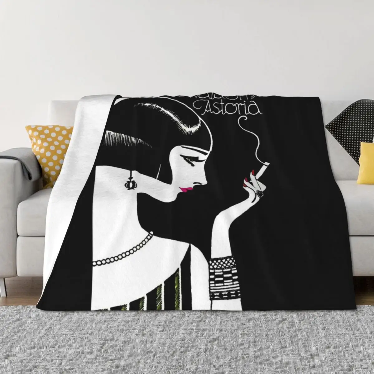 

WALDORF ASTORIA : Vintage Hotel Advertising Print Throw Blanket Sleeping Bag warm for winter manga Luxury Thicken Blankets