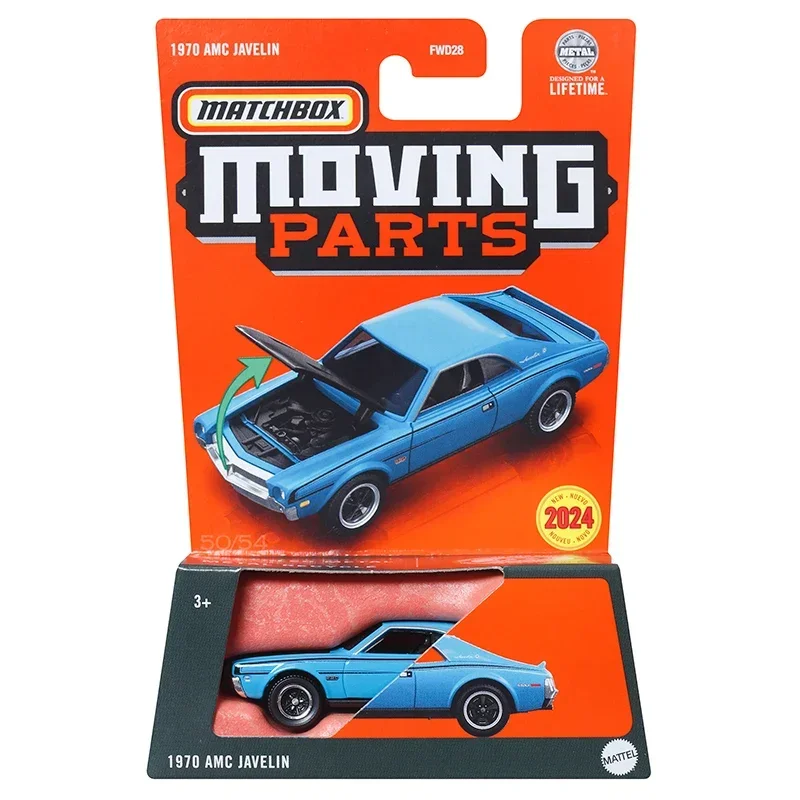 Mattel-piezas móviles de coche Matchbox Original, 1/64, Amc, Javelin, Ford Bronco, Alfa Romeo, Stelvio, modelo de vehículo, regalo para