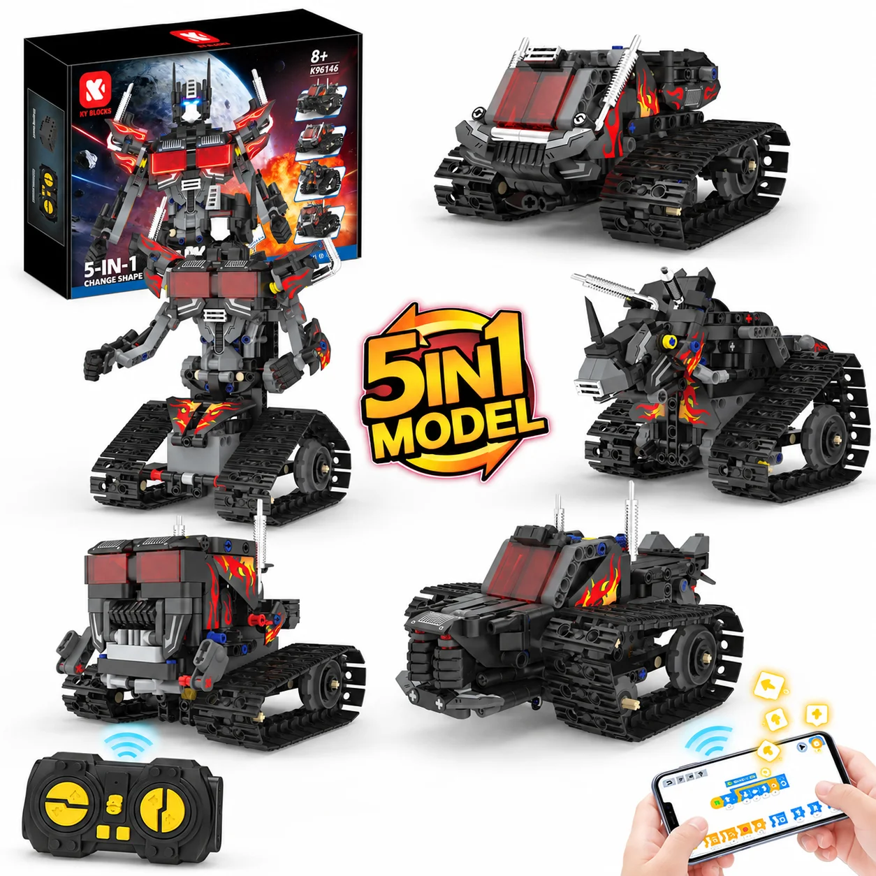 Kids Toys Under £5 - Mainan Kit Konstruksi STEM 5-in-1, dengan