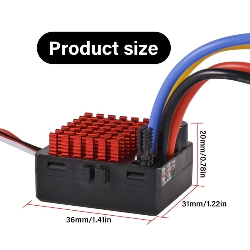 P5EA RTRs Plugs Play 60A Brushed ESC Optimized Low Speed Performances For 540 550 Motors