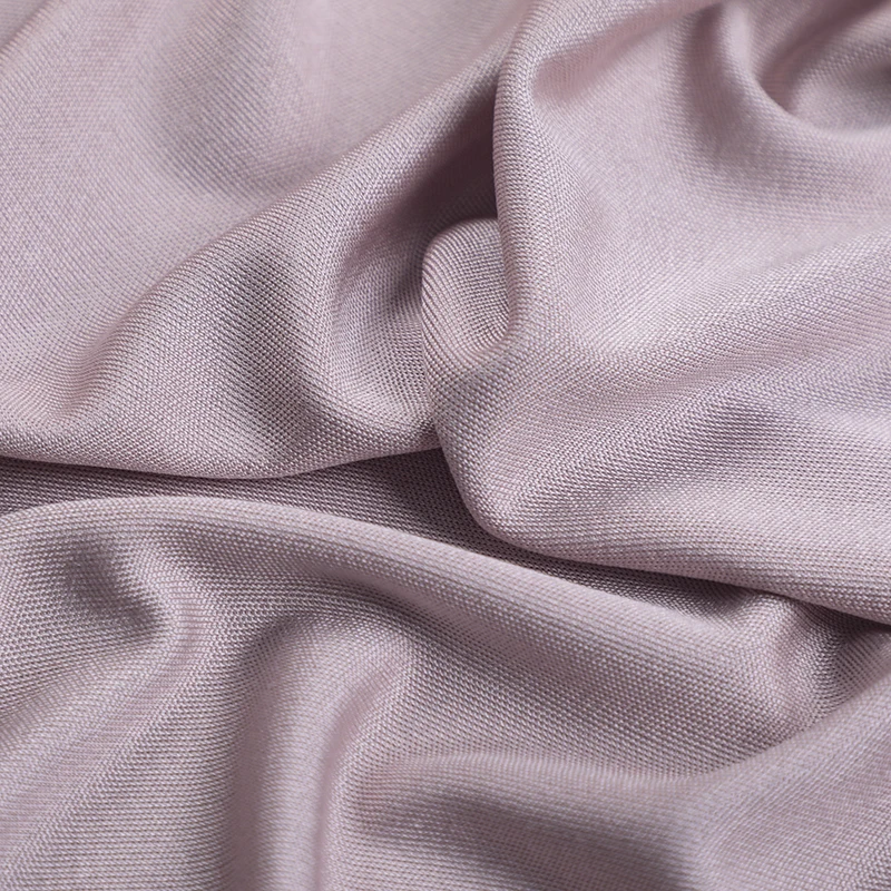 

Solid Color Knitted Silk Fabric for Blouse Shirt Dressmaking,DIY Projects and More,130CM Wide 35MM Purple Pink Silk Fabric R284