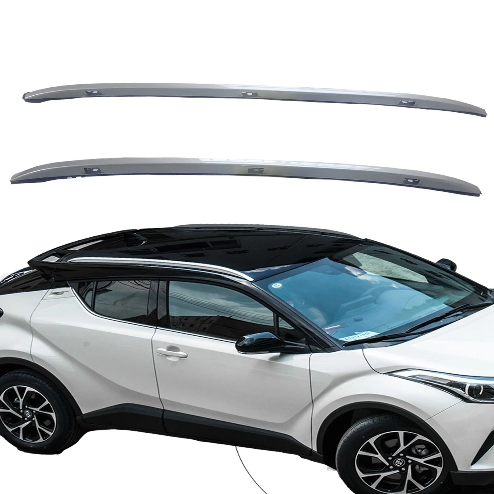 Roof Rack Side Rails Aluminum Top Side Rail Carries Luggage Carrier Fit for Toyota CHR 2018-2020-2023 CHR Roof Racks & Boxes