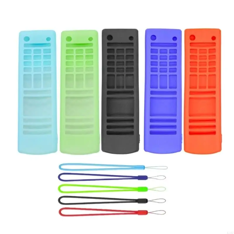 Remote Sleeve Skin for AKB76037601 with Silicone Construction, Patterned Back Texture, Control Openings, and Lanyard Strap K1KF
