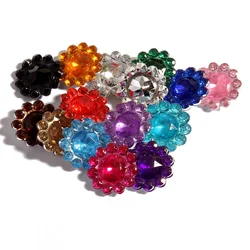 100pcs/pack 11mm 15colors Hotfix Bling Acrylic Pointback Rhinestone Buttons Artificial Plastic Decorative Crystal Strass Beads