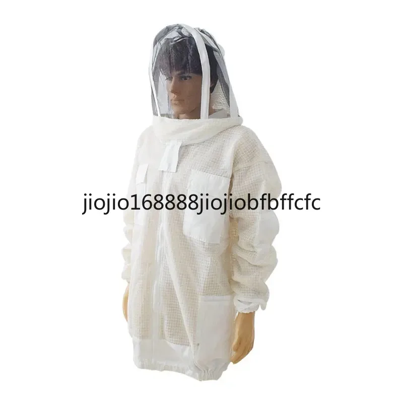 Suitable for 3-layer beekeeping clothing with detachable breathable cap, professional beekeeping clothing, and anti bee clothing