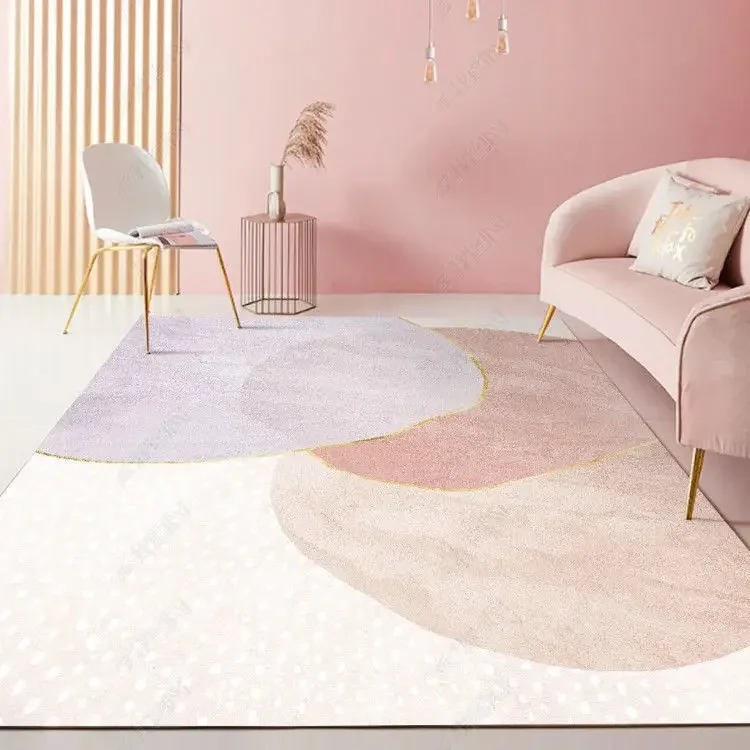 Nordic Abstract Pink Cute Carpets for Living Room Home Decor Sofa Table Large Area Rugs Bedroom Floor Mat Modern Home Decor