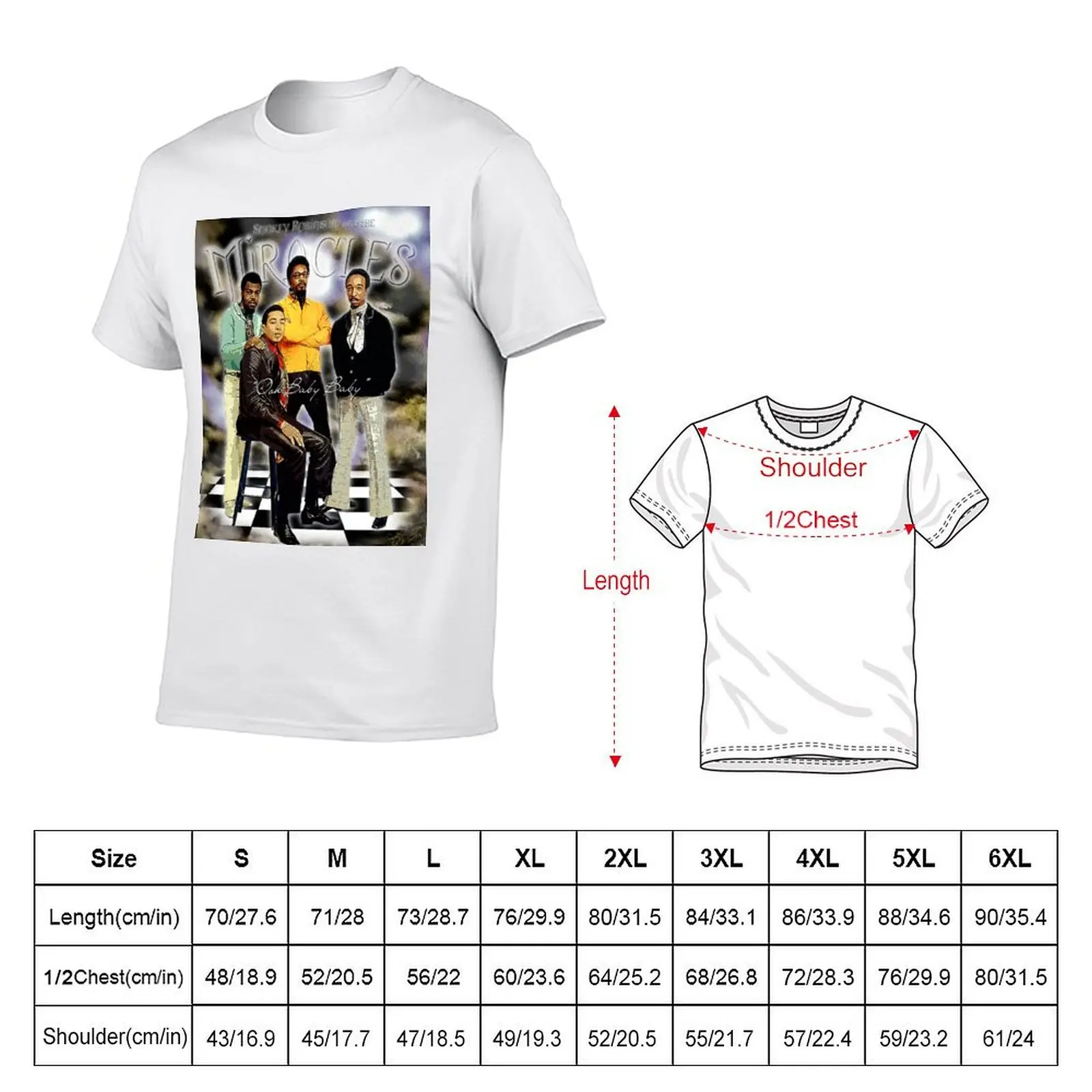 Smokey Robinson & The Miracles Ooh Baby Baby D-2 Poster T-Shirt vintage plus size clothes t shirts for men