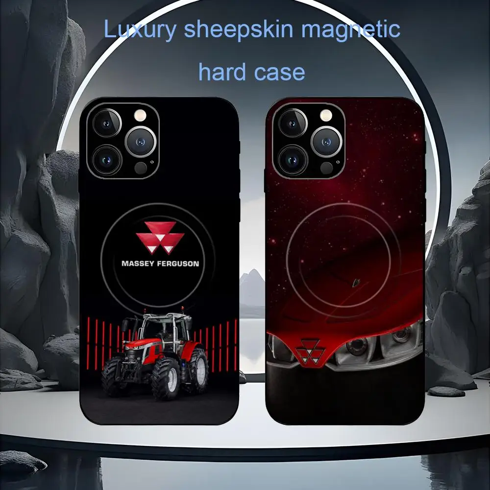 Чехол для телефона M-Massey Hot Car F-ferguson для iPhone 17 16 15 14 13 12 11 Plus Pro Max, высококачественный, роскошный, из овчины, с поддержкой Magsafe