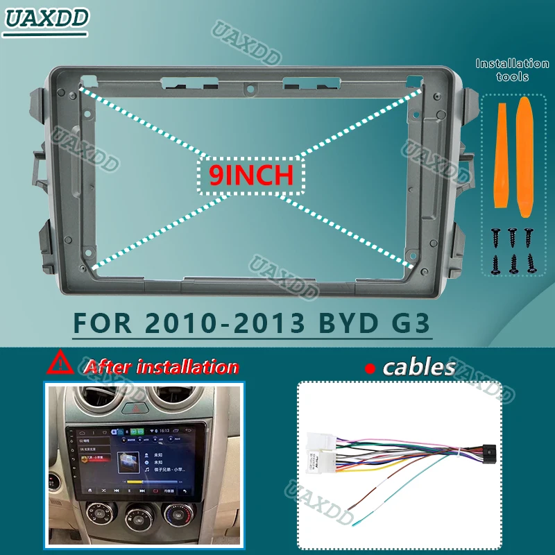 FOR 2010-2013 BYD G3 9INCH Car Radio Android DVD Stereo audio screen multimedia video CD player navigation cables Harness frame