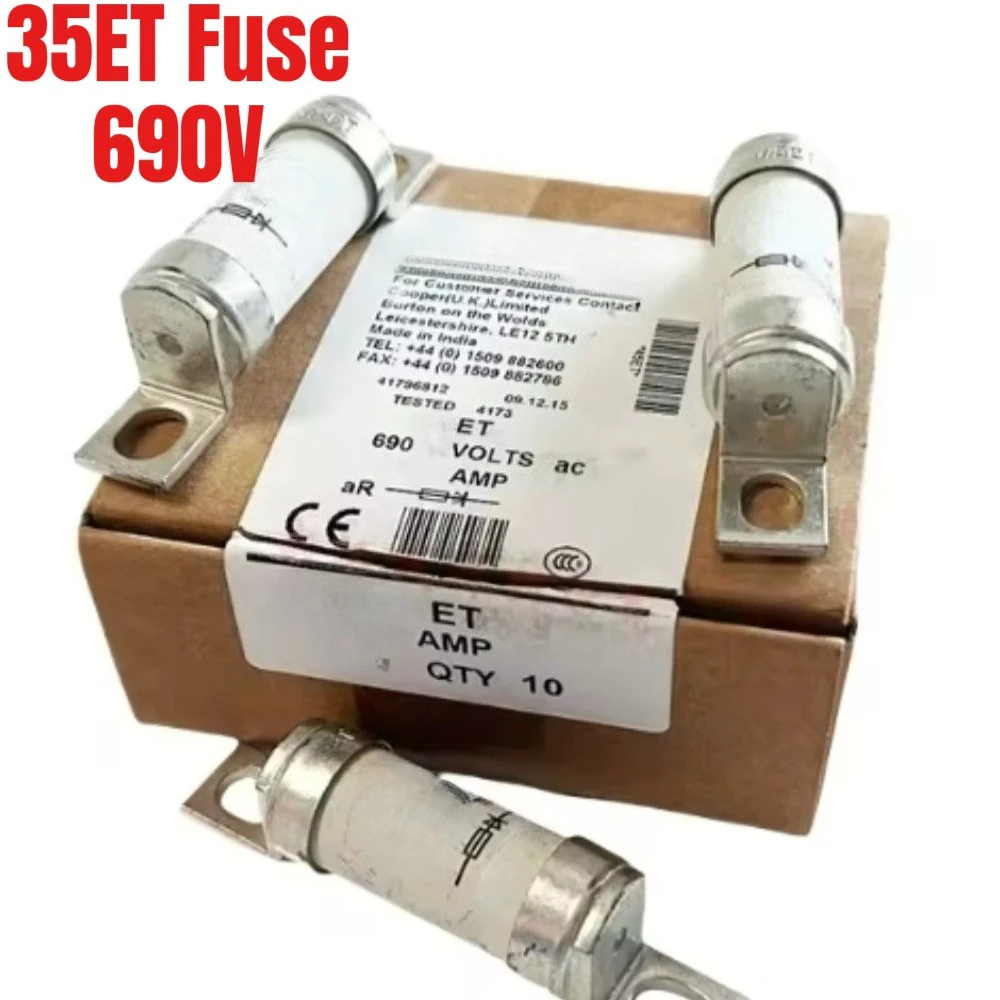 10PCS 35ET Fuse, 35A 690V BS88 High Speed Semiconductor Fuse 19×77mm