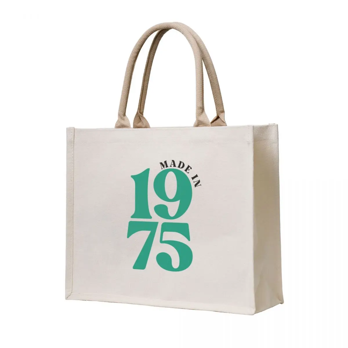 

made in 1975 vintage retro Tote Bag shopping bag logo bag for beach custom canvas shopper women