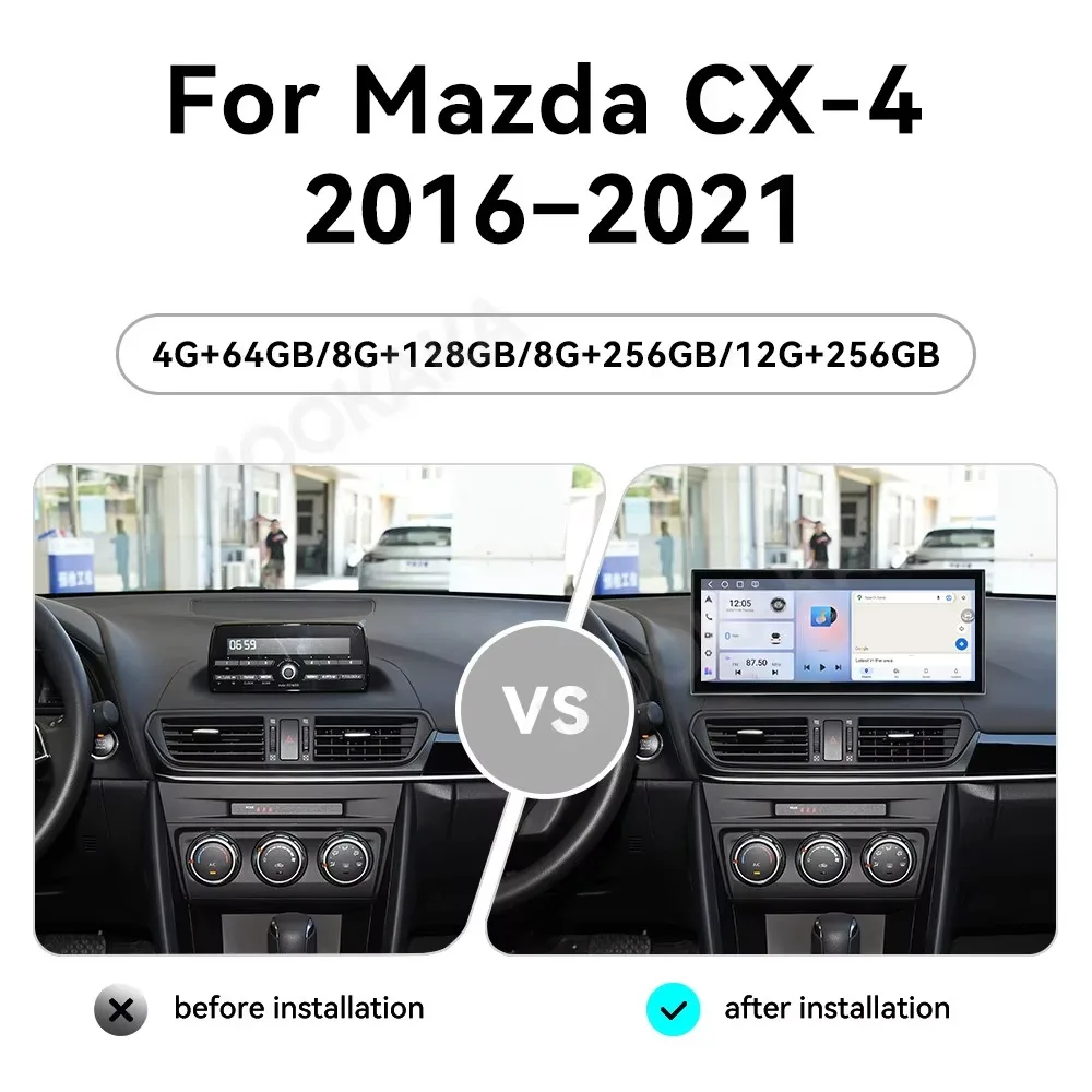 15.8 Inch Car Radio for  CX-4 2016-2021 Stereo Quad Core 14 Car DVD GPS Navigation Player Car Stereo