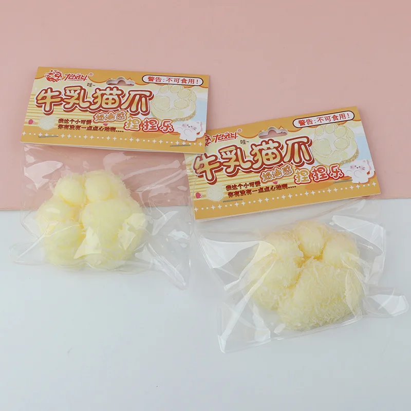 1 pz cartone animato carino zampa di gatto morbido pizzico giocattolo divertente argilla sensazione bambini adulti sollievo dallo stress divertimento sfiato giocattoli per bambini vacanza regalo di compleanno