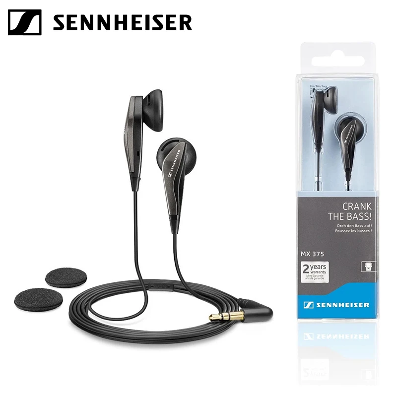 

Наушники-вкладыши Sennheiser MX375, 3,5 мм, стерео, для прослушивания музыки