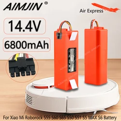 14.4V 6800mAh li-ion Battery Vacuum Cleaner accessories for xiaomi mi SDJQR01RR SDJQR02RR SDJQR03RRE35 Xiaowa C10 E20 E35 Robot