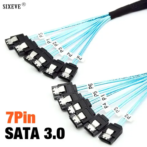 High speed 6Gbps 4/6 PCS/Set Sata To Sata 3.0 Cable 7Pin Sas Cord For Server NAS PC SSD Hard Drive HDD Data Wire 90 Degree Elbow